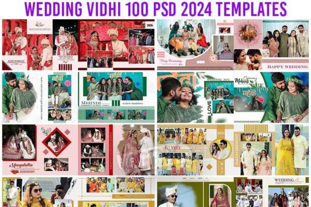 2024 WEDDING VIDHI 100.PSD Templates 10 Volume
