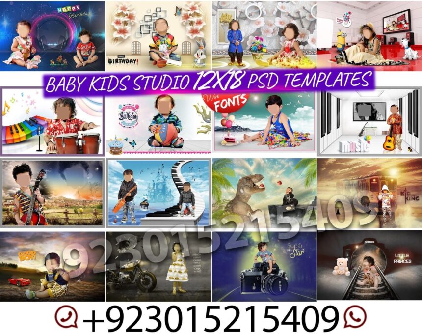 BABY KIDS STUDIO 12X18 PSD TEMPLATES DG1096