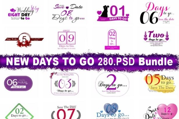 NEW SAVE THE DAYS TO GO 280.PSD Bundle - DG1163