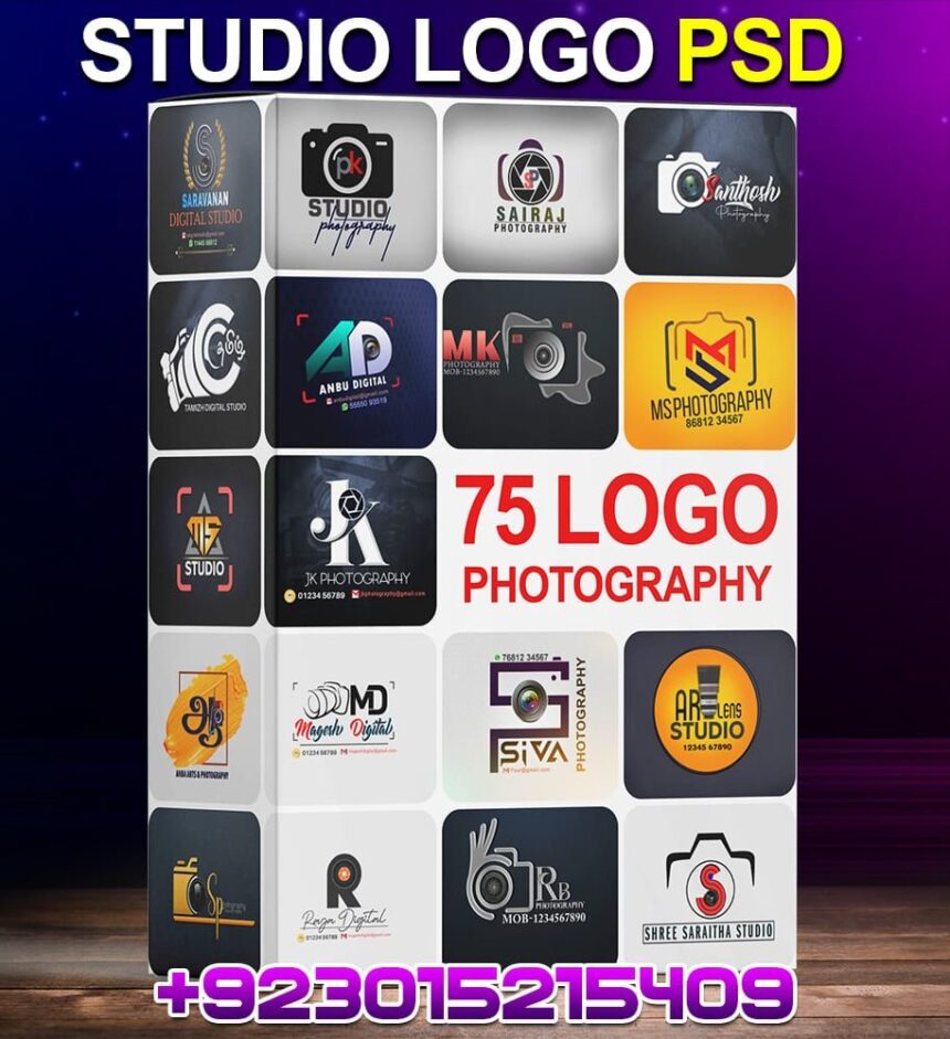 New 75 PHOTOGRAPHY LOGO PSD