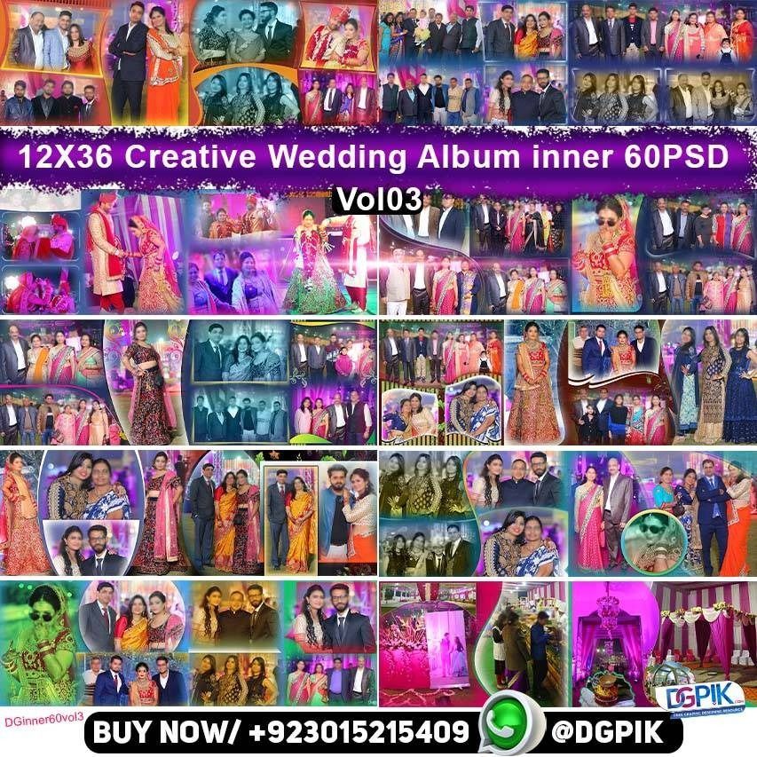 Vol-03= 12X36 Creative Wedding Album inner 60 PSD