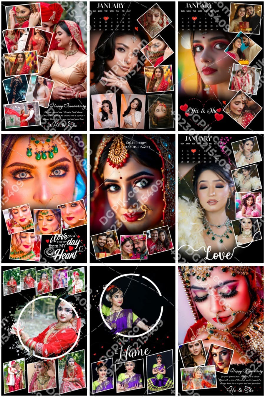 NEW 2026 Photo Collage Frame 120 PSD Prime Pack