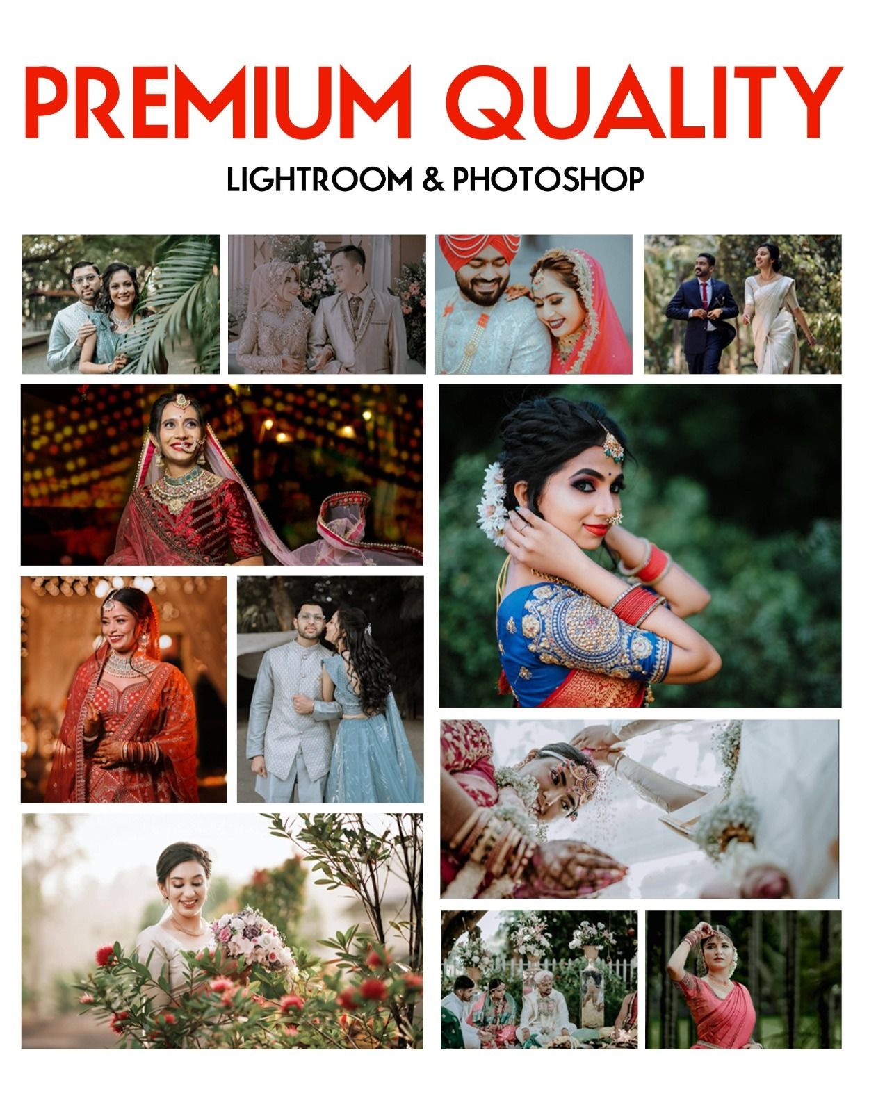 65 Wedding Photography Presets | Camera Raw And Lightroom One Click Preset