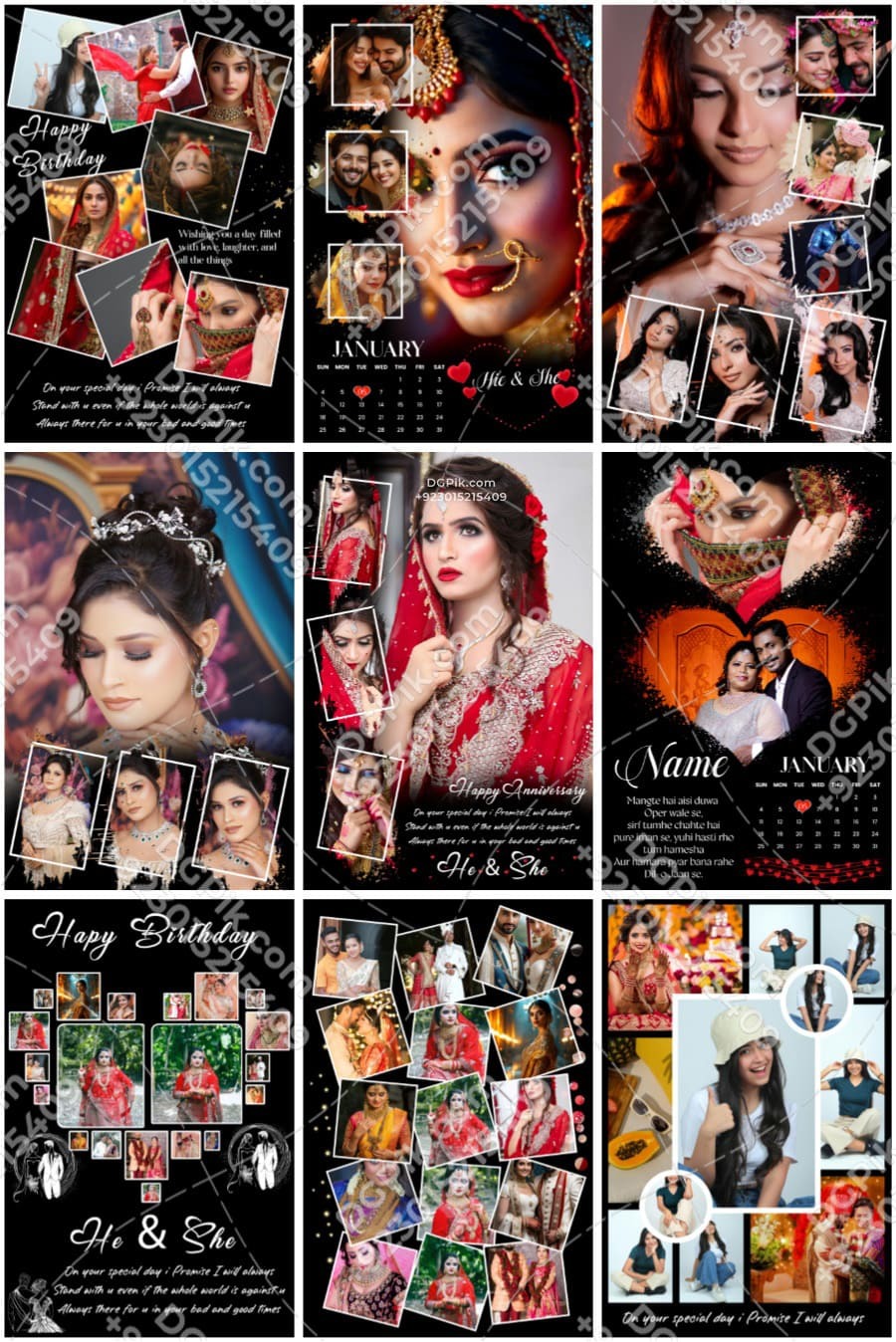 NEW 2026 Photo Collage Frame 120 PSD Prime Pack