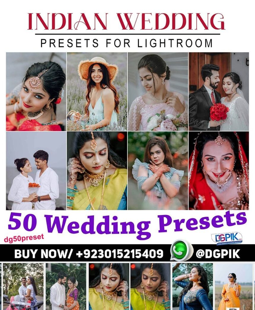 50 NEW Wedding Photography Presets - dg50preset