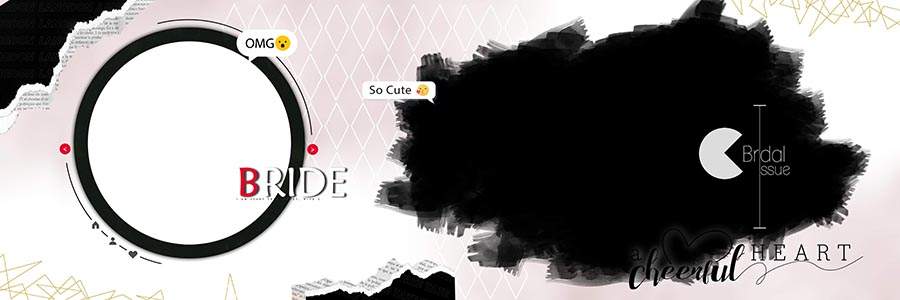 Wedding album PSD page with jewelry and groom