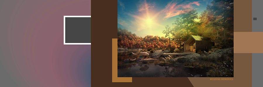 High resolution wedding album design 12x36 PSD for creative editing