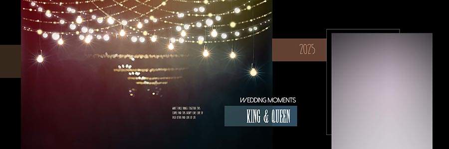 Beautiful wedding photo album design 12x36 PSD template for editing