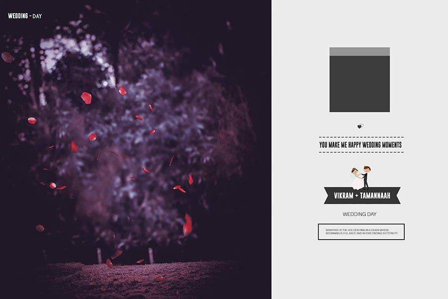 Free PSD 16x24 Wedding Album Design Template Preview 1